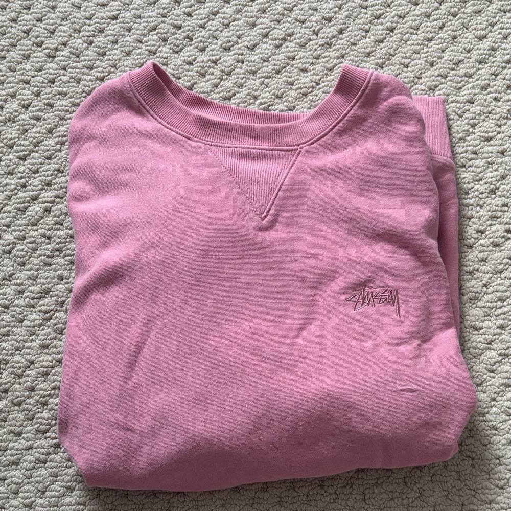 Stussy Pink Crewneck Sweatshirt